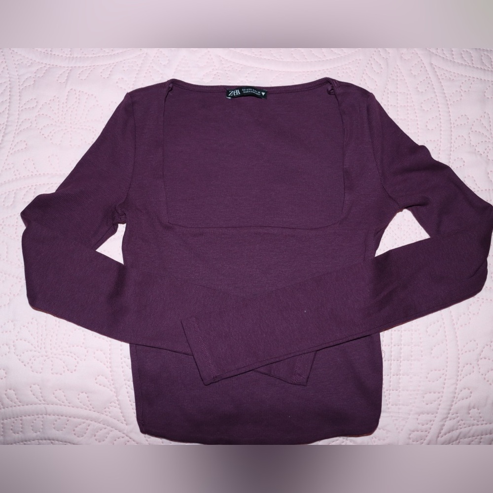 Zara Deep Purple Knit Top